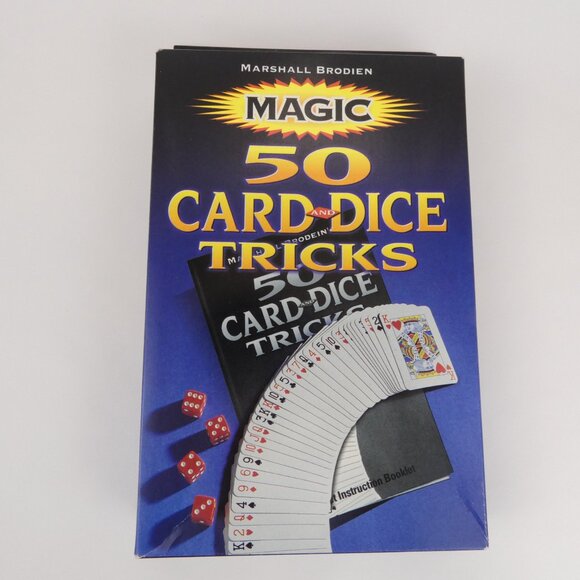 Marshall Brodien 50 Card and Dice Tricks Vintage 1990s New Factory Sealed RARE - Picture 7 of 7